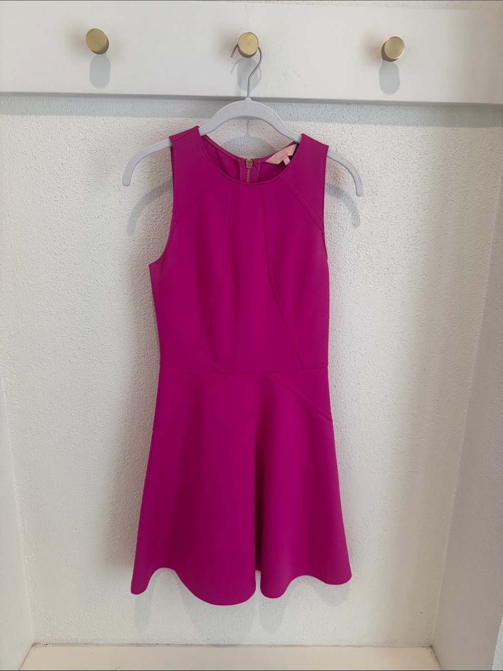 Ted Baker London Fuchsia Sleeveless A-Line Mini Dress